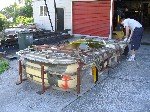 Sports car body mould under construction
