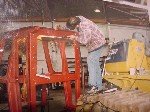 Machinery cab under fabrication