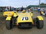 Yellow Chevron race car number 70