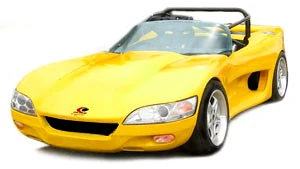 Yellow Chevron Cypher sports car